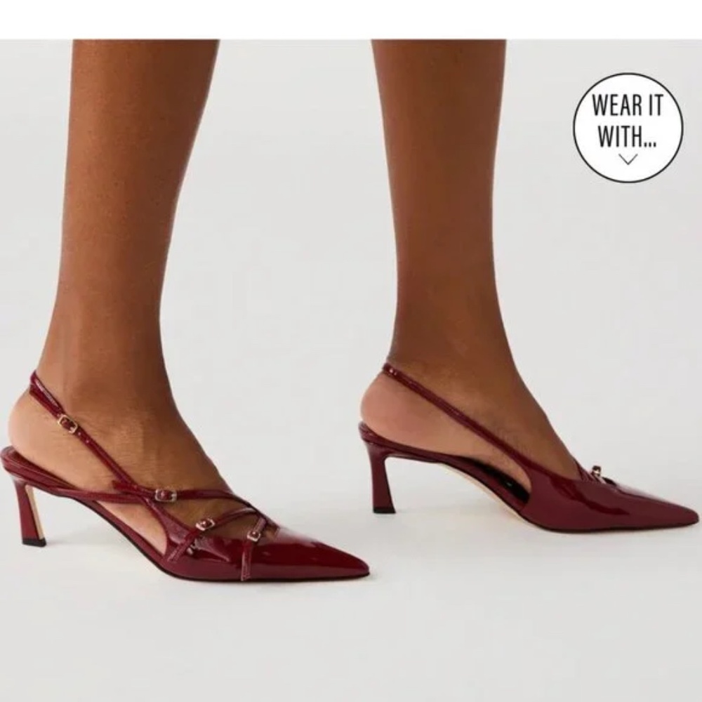 Steve Madden Liana Patent Heels- Wine